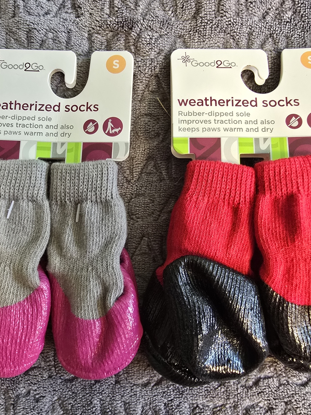 Good2Go Weatherized Dog Socks Small 2 Pair Bundle NWT